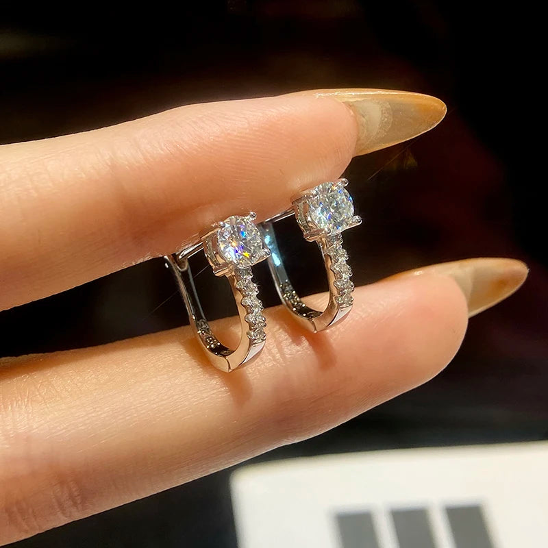 DW Luxury 0.5CT Certified Moissanite Drop Earrings for Women – 925 Sterling Silver Lab Diamond Wedding Jewelry