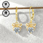 1 Carat Moissanite Hoop Earrings for Women – Hypoallergenic 18K Gold Plated Christmas Gift Jewelry