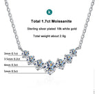 Moissanite Wedding Necklace for Women – Certified Fine Jewelry in 925 Sterling Silver with 18K White Gold Plating